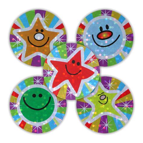 Sticker Rainbow Smiles And Stars Variety Sheet Superstickers