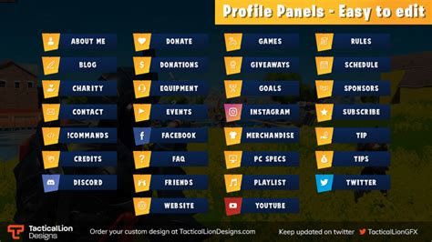 Free Fortnite Twitch Panels Tacticalliondesigns