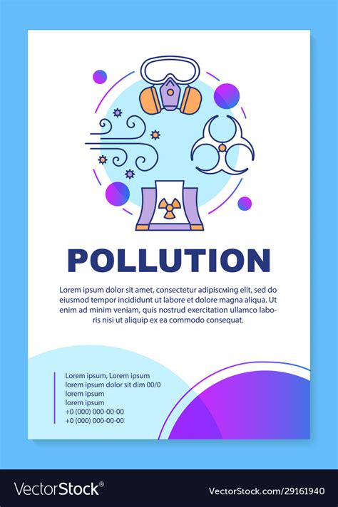 Air Pollution Poster Template Layout Royalty Free Vector