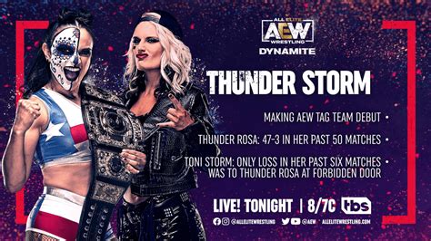 Toni Storm Thunder Rosa Aew Thunderstorm Stats Dynamite 7722 Inside Pulse