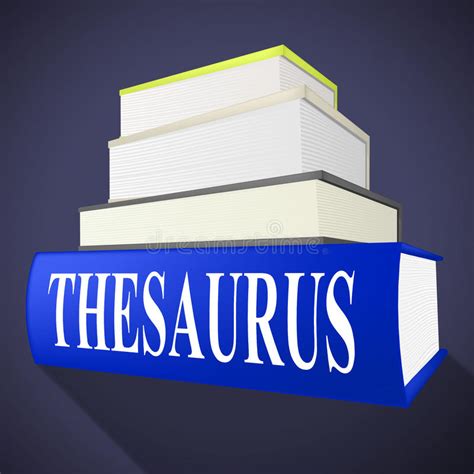 Thesaurus Book Indicates Linguistics Language And Synonym Stock ...