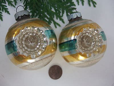 Vintage Mercury Glass Shiny Brite Stripe Double Indent Christmas Ornament Antique Price