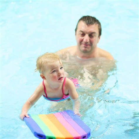 Father And Daughter In Swimming Pool Stock Image Image Of Cheerful Little 45193427