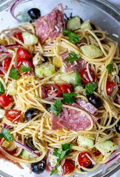 This Cold Spaghetti Salad Recipe Is A Fun Pasta Salad Side