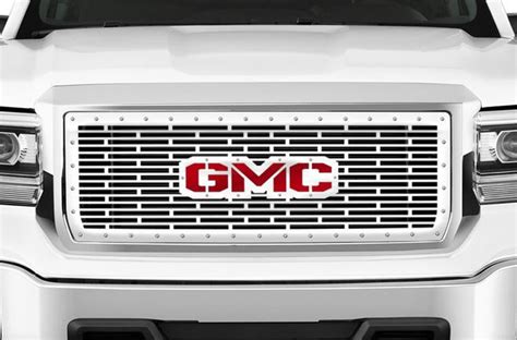 Gmc Denali Stainless Steel Grille Black And Red Gmc Racerx Customs