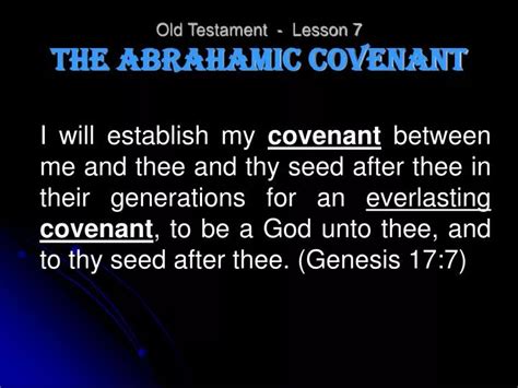 Ppt Old Testament Lesson 7 The Abrahamic Covenant Powerpoint