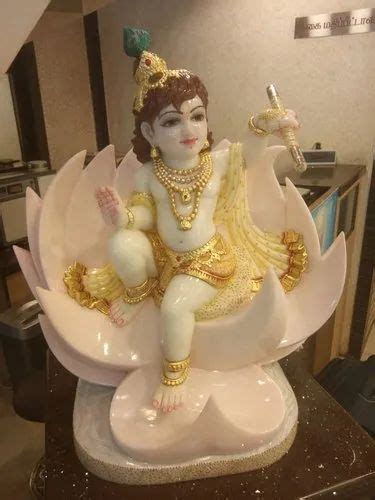 White Painted Marble Gopal Krishna Statues For Home Size 1ft At Rs