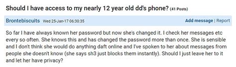 Mumsnet User Asks About Access To Her Daughters Mobile Daily Mail Online