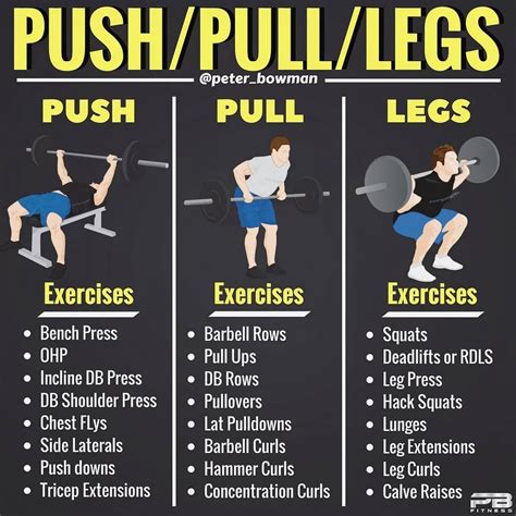 8 Powerful Muscle Building Gym Training Splits Push Pull Workout Weight