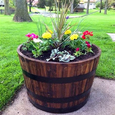 How To Make Planters Out Of Wine Barrels The Garden