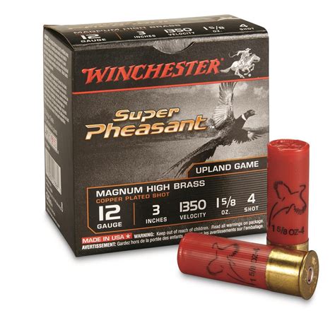 winchester 12 gauge 3 1 5 8 oz super x super pheasant copper plated shotshells 25 rounds