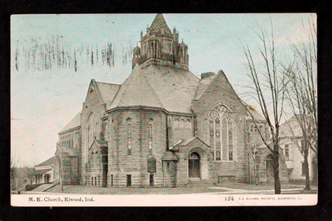 Elmwood First M E Church Methodist Carte Postale Ancienne Et