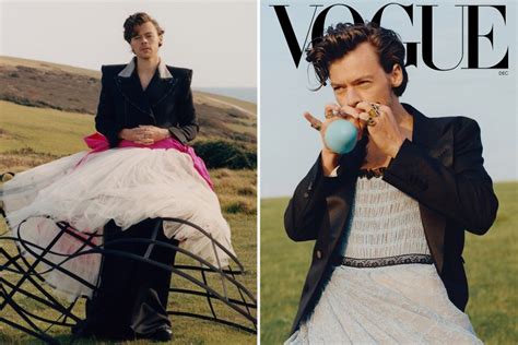 harry styles wears a dress for us vogue as first male cover star in 127 years the irish sun