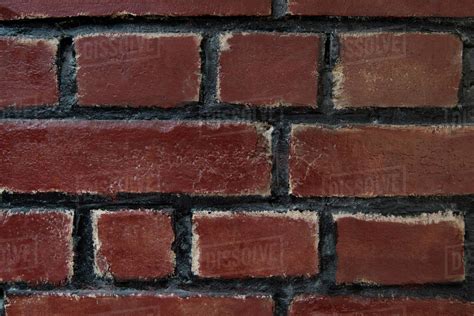 Close Up View Of Red Brick Wall Texture Stock Photo Dissolve