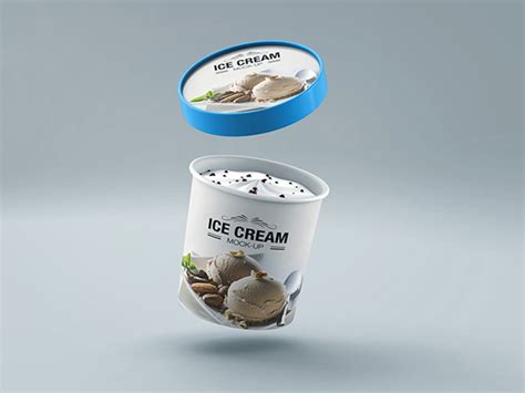 ice cream cup mock    kenoric  dribbble