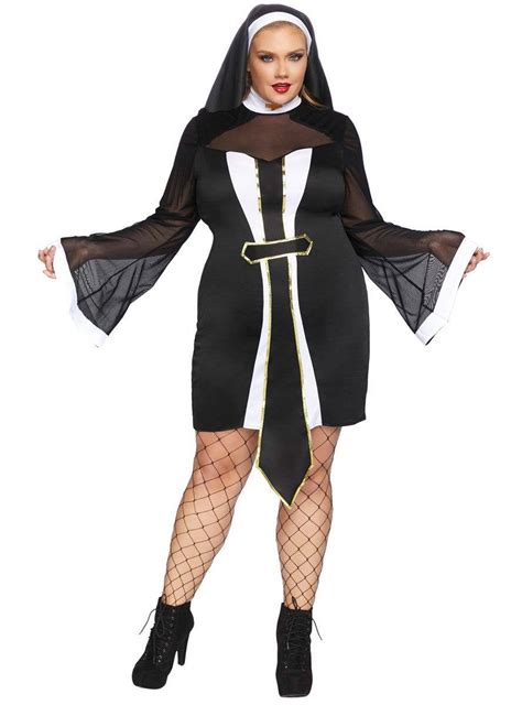 Plus Size Sexy Nun Womens Costume Twisted Nun Costume For Women