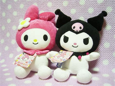 My Melody And Kuromi Plush Doll Kawaii Plushies Kawaii Stationery