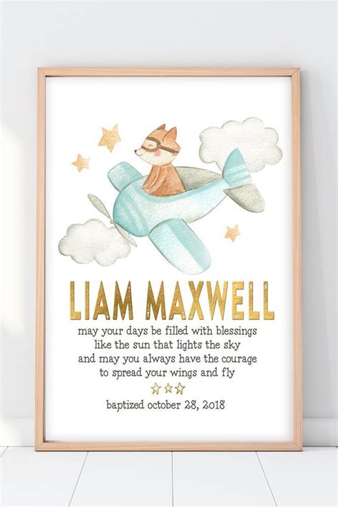 Celebrate this important milestone with personalized rosaries, bibles and ceramic wall crosses. Baptism Gift For Godson | Fox Blessing Print in 2020 (With ...