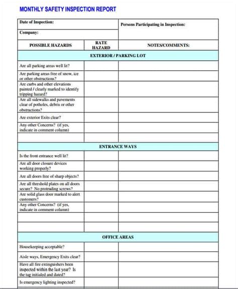 Monthly Report Template Format Format Of Monthly Report