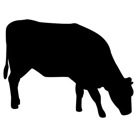 Holstien Cow Silhouette Clipart Clipground
