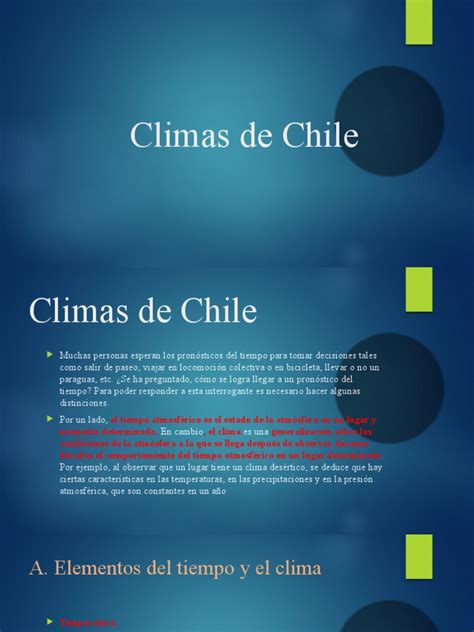 Climas De Chile Pdf
