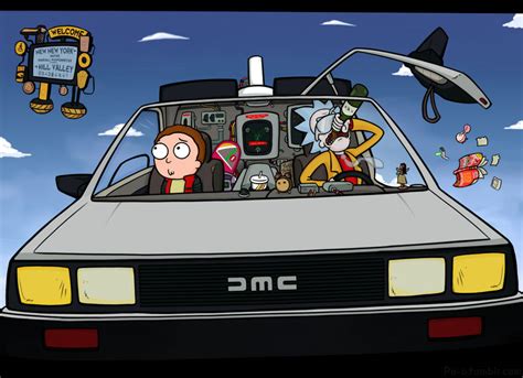 Rick And Morty Back To The Future By Piro Man On Deviantart