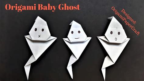 Origami Baby Ghost Origami For Halloween Youtube