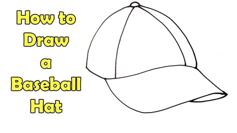 How To Draw A Baseball Hat Very Easy For Kids Youtube