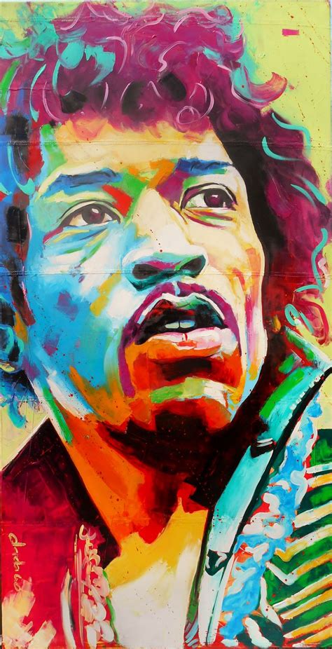 Hendrix Dada Wa Jimi Hendrix Art Portrait Painting Pop Art Portraits