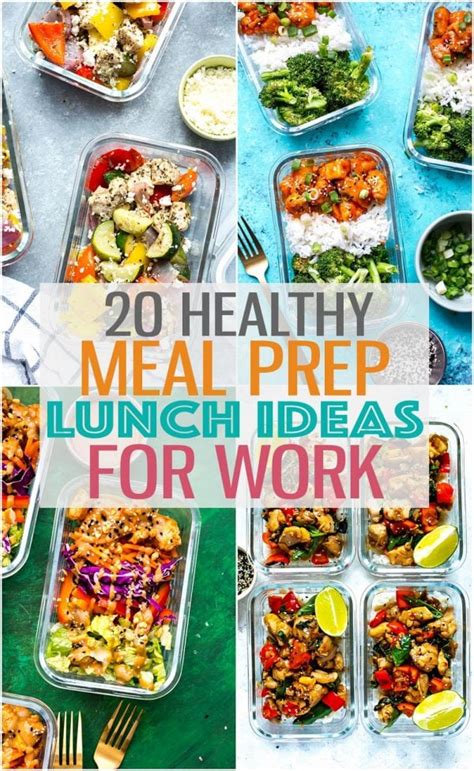 Carbs, veggies, protein and fat. 20+ Healthy Meal Prep Lunch Ideas for Work - The Girl on Bloor
