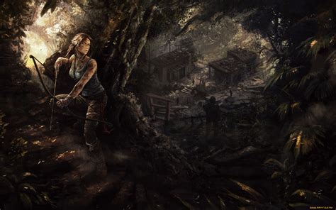 Tomb Raider 2013 art Lara Croft forest jungle wallpaper | 1920x1200 ...