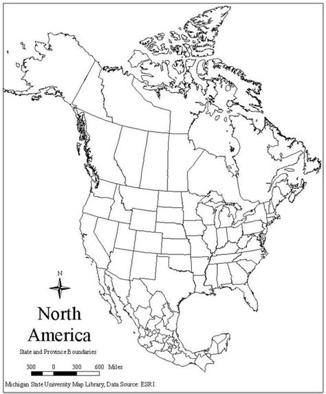 5 Best Images Of Printable Map Of North America Printable Blank North