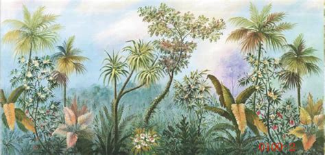 Tropical Rainforest Wallpaper Wall Mural Jungle Frorest Trees Etsy Uk
