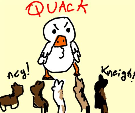 100 Duck Sized Horses Fight 1 Horse Sized Duc Drawception