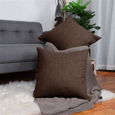 Pack Of 2blank Cotton Linen Throw Pillow Cover Casesdecorative Square