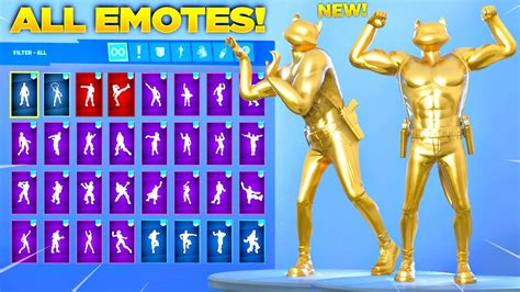 Gold Meowscles Skin Showcase With All Fortnite Dances And Emotes