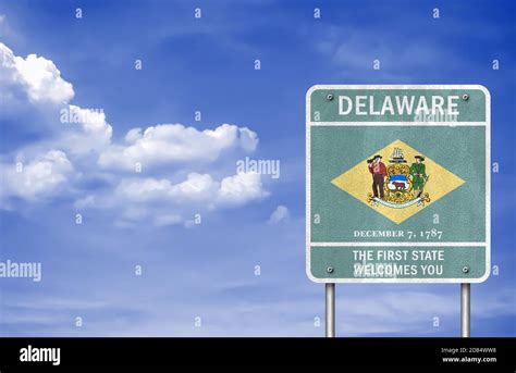 Welcome To Delaware Stock Photo Alamy