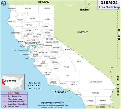 424 Area Codes Map California Map Map Area Codes