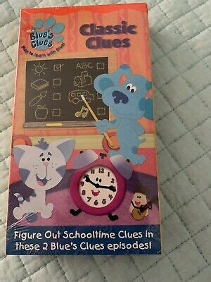 Blues Clues Classic Clues Vhs Tape New Sealed Nick Jr Reading Problem