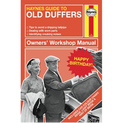 Haynes Guide To Old Duffers Happy Birthday Card