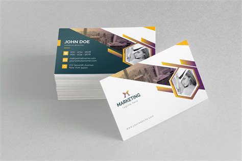 Circle Marketing Personal Business Card Corporate Identity Template, #Ad #Personal… | Personal 