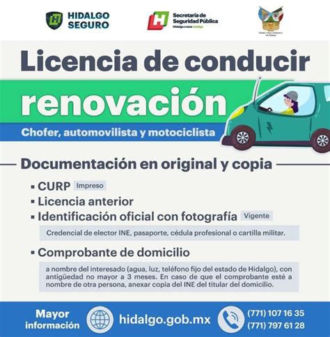 Requisitos Licencia De Conducir Hidalgo Farez