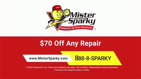 Mister Sparky Tv Commercial Flickering Lights 70 Off Any Repair
