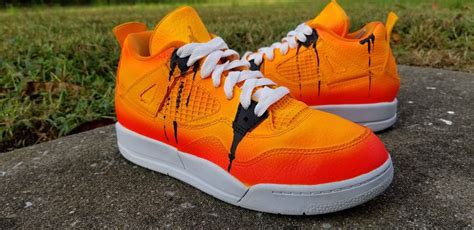 Jordan 4 Sunset Drip Custom Size 3y Jordan 4 Jordans Custom Sizing