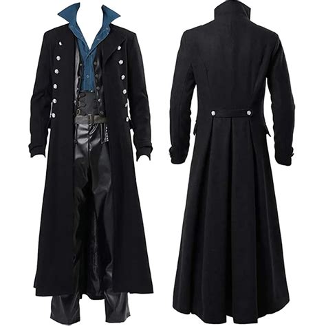 Gothic Medieval Steampunk Assassins Creed Military Trench Coat