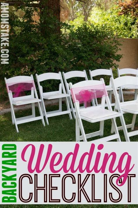 Your backyard or someone else's—it's all good. DIY Backyard Wedding Checklist - A Mom's Take - us216