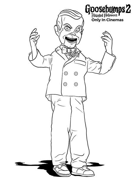 Slappy The Dummy From Goosebumps Coloring Page Free Printable