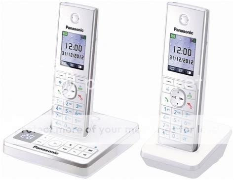 Panasonic Kx Tg8562gw Cordless Phone White Duo Dect Baby Monitor