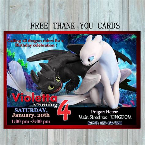Download this game from microsoft store for windows 10, windows 8.1, windows 10 mobile, windows phone 8.1, windows 10 team (surface hub), hololens. How to Train Your Dragon 3 Birthday Invitation, Hidden World Party Cards, Thank You Tags | How ...