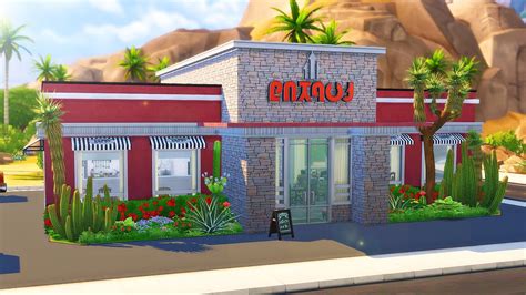oasis springs diner 🌵 the sims 4 speed build youtube